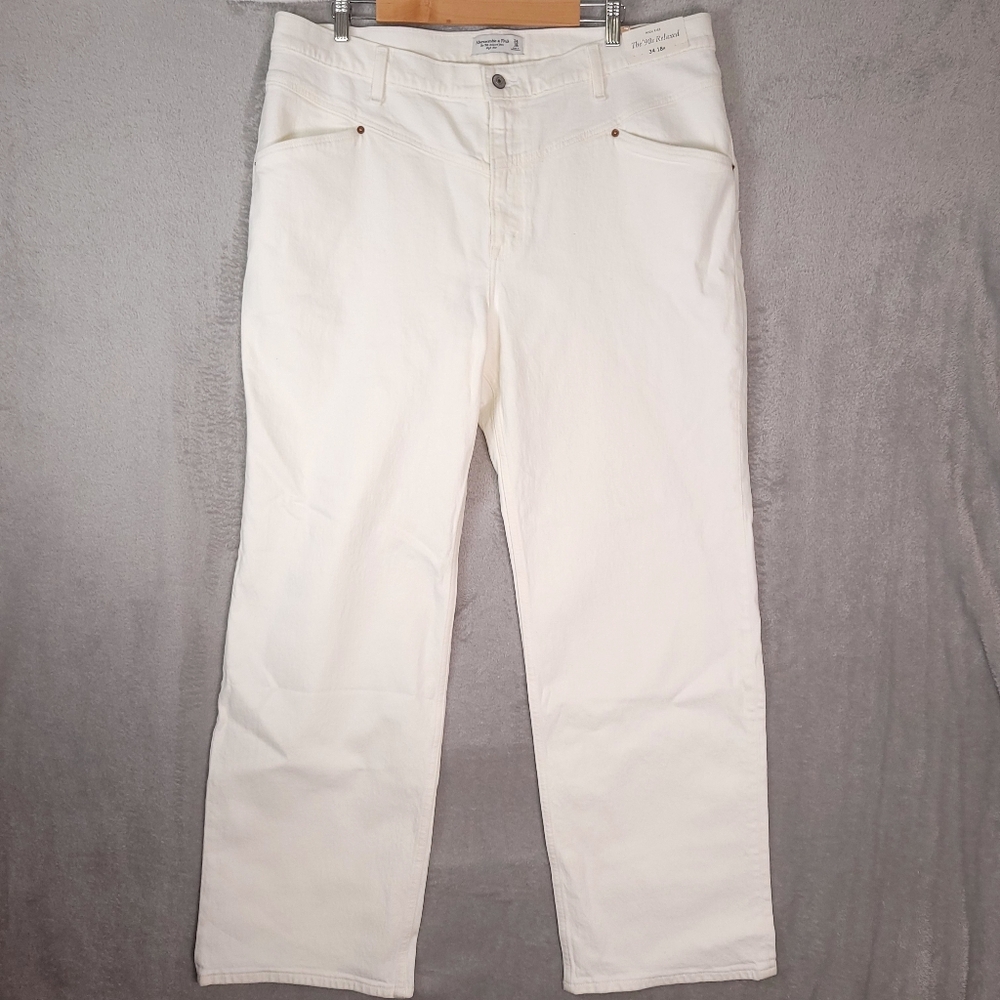 Abercrombie & Fitch The 90s Relaxed Jean High Rise 34 / 18 R , NWT
